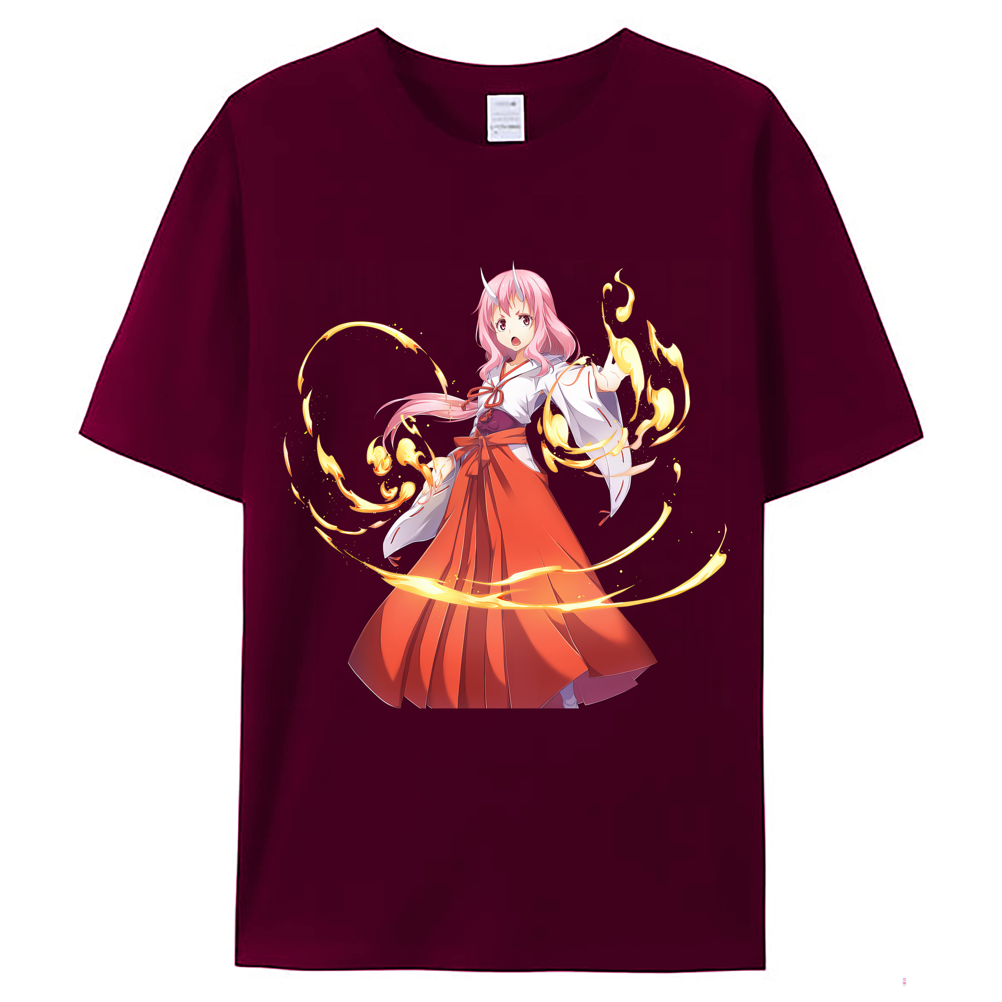 （画像用） 転スラ Regarding Reincarnated to Slime レディースカジュアルプリントTシャツ（綿100％）